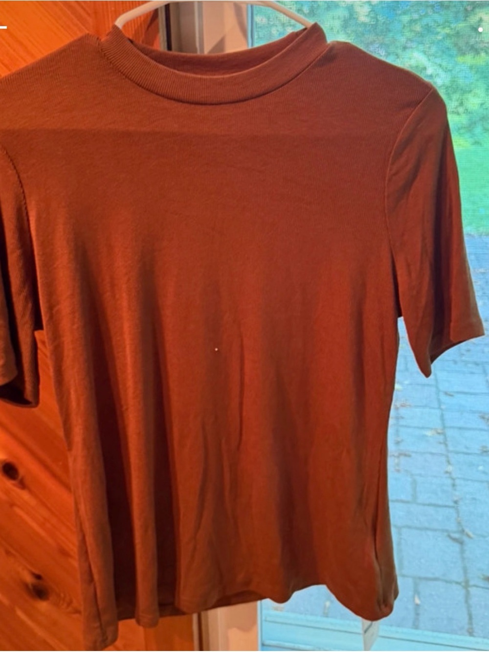Brown Women mock neck top - Brown
